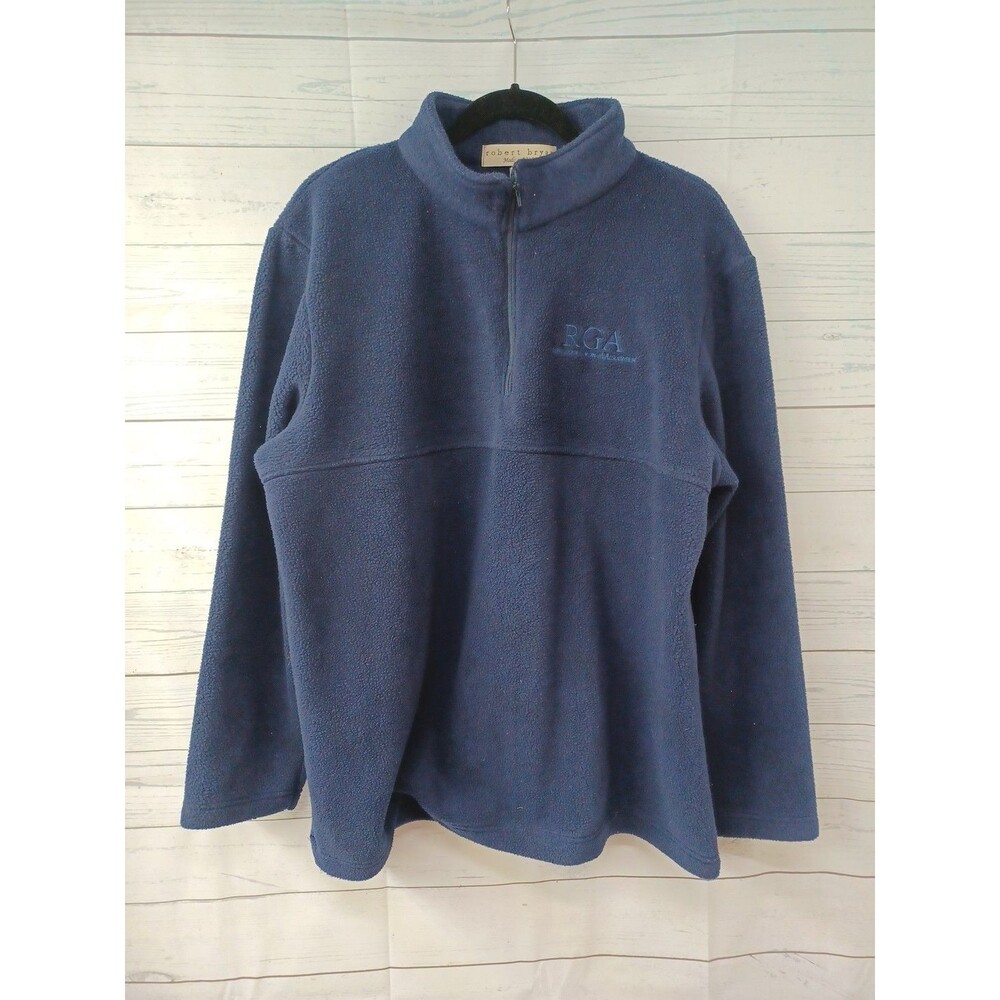 Vtg RGA Republican Governor Association Sweater Navyblue Fleece L